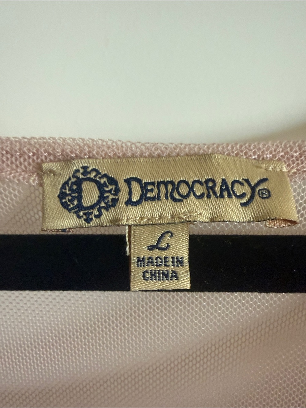 Democracy Pink Sheer Embroidered Ruffle Blouse with Matching Tank - Picture 2 of 8